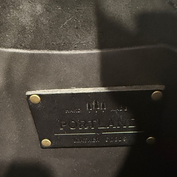 Portland Leather Black Tote Bag - Picture 2 of 10